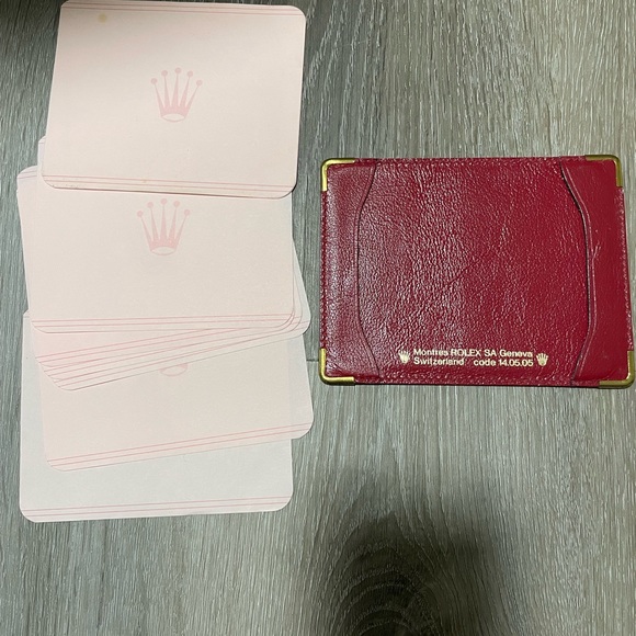 Vintage Rolex card holder with paper of Rolex - Picture 2 of 3